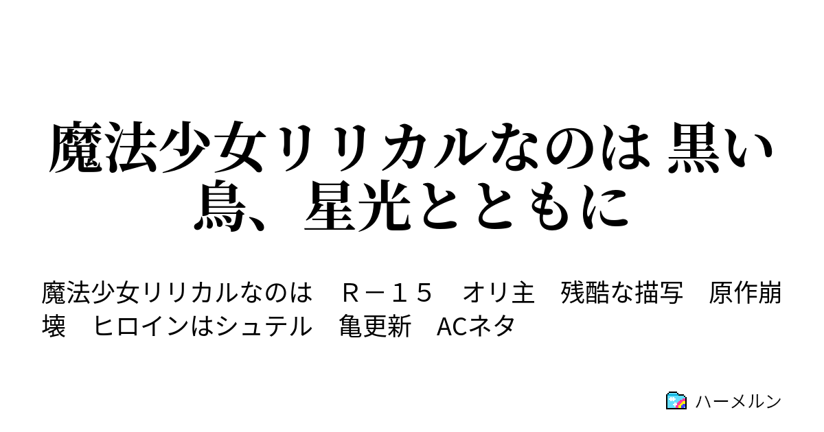 魔法少女リリカルなのは 黒い鳥 星光とともに 設定 ハーメルン