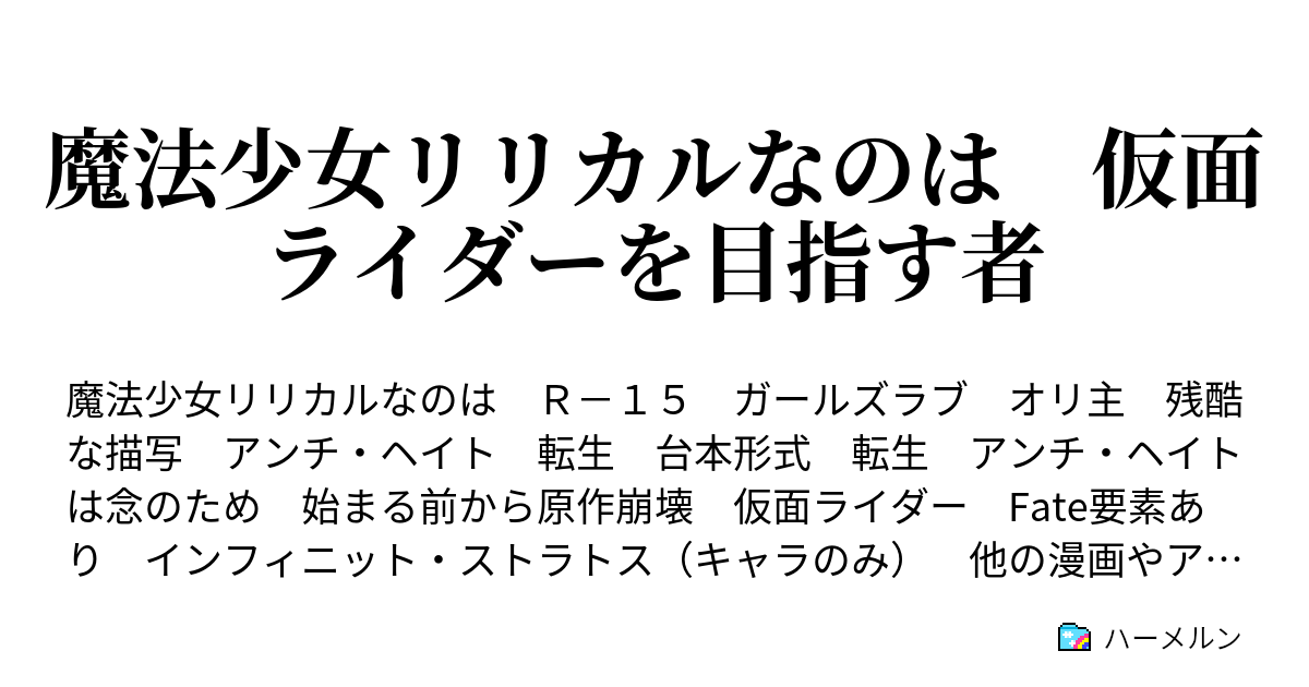 魔法少女リリカルなのは 仮面ライダーを目指す者 ハーメルン
