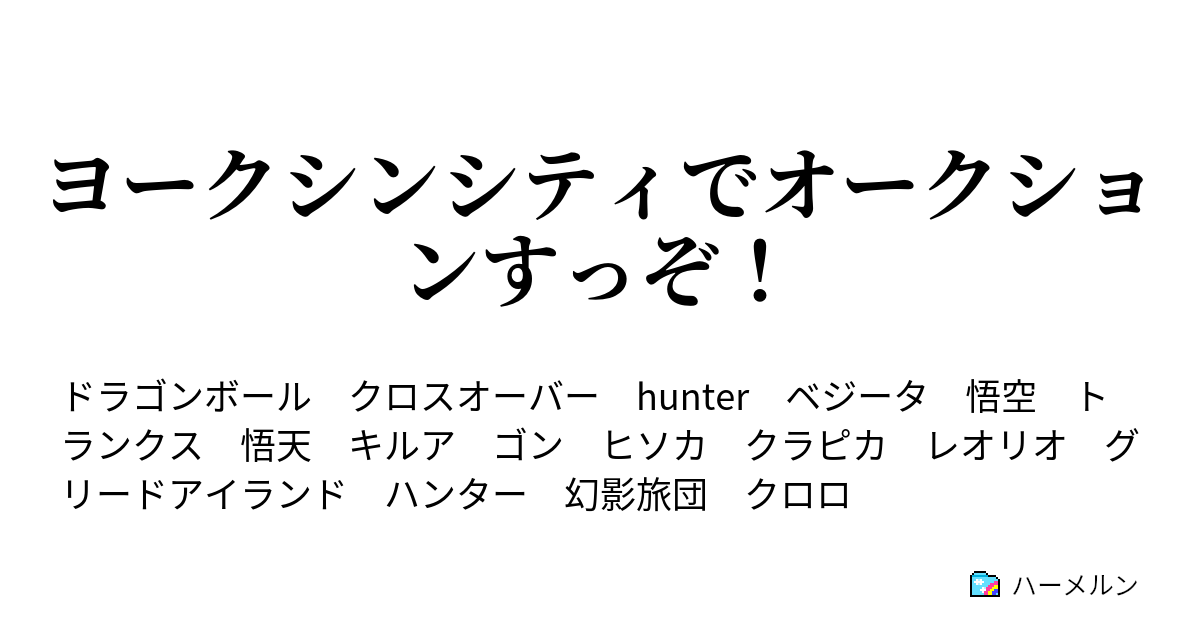 ヨークシンシティでオークションすっぞ ハーメルン