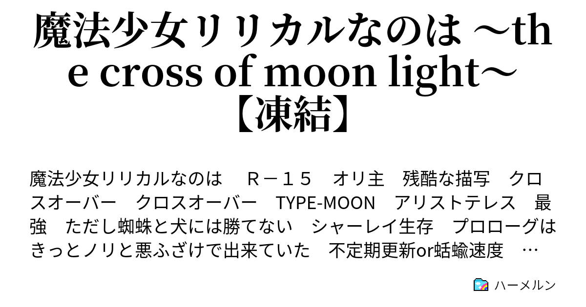 魔法少女リリカルなのは The Cross Of Moon Light 凍結 ハーメルン