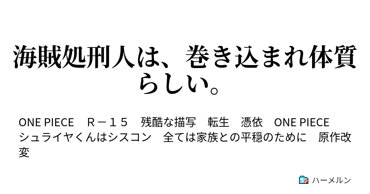 海賊処刑人は 巻き込まれ体質らしい 巻き込まれの始まりは ハーメルン