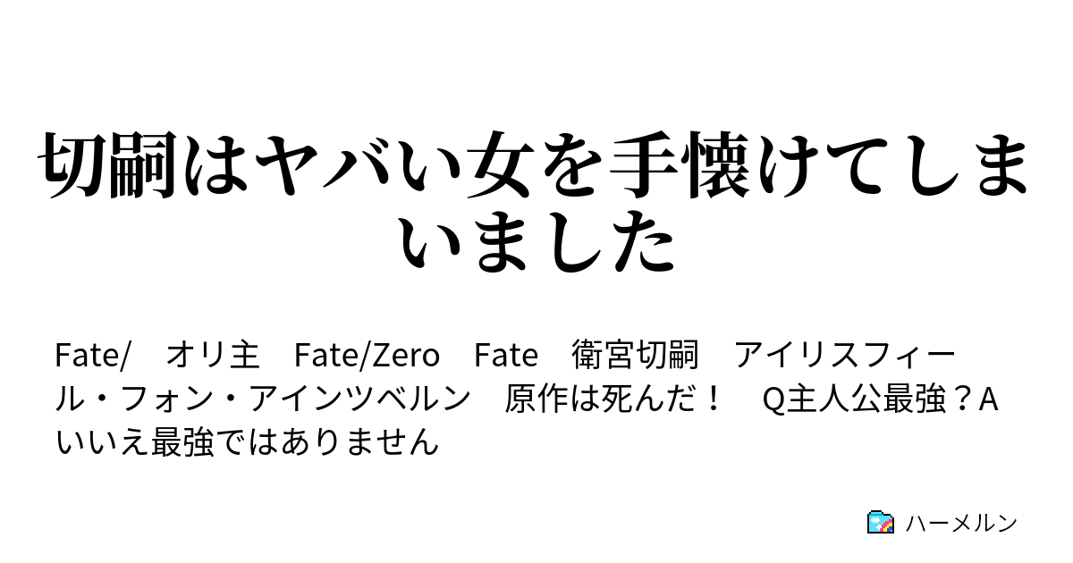 切嗣はヤバい女を手懐けてしまいました 馬鹿の躾け方 ハーメルン