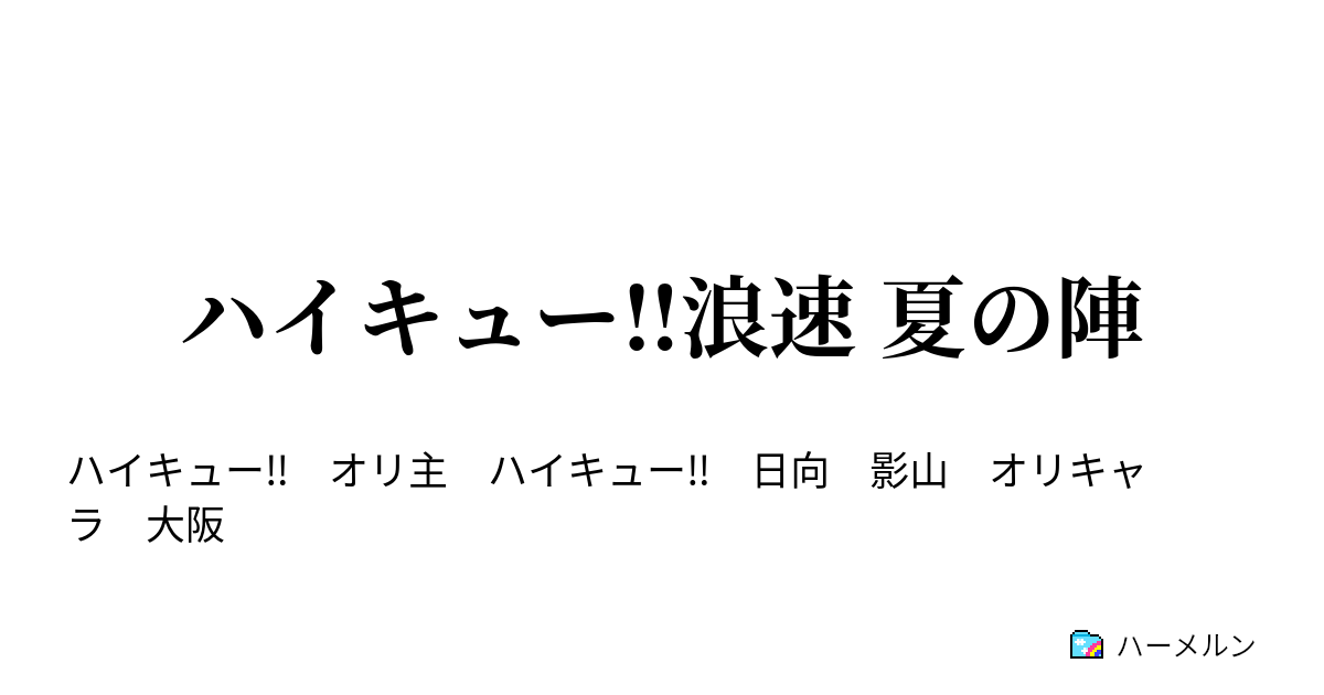 ハイキュー 浪速 夏の陣 ハーメルン