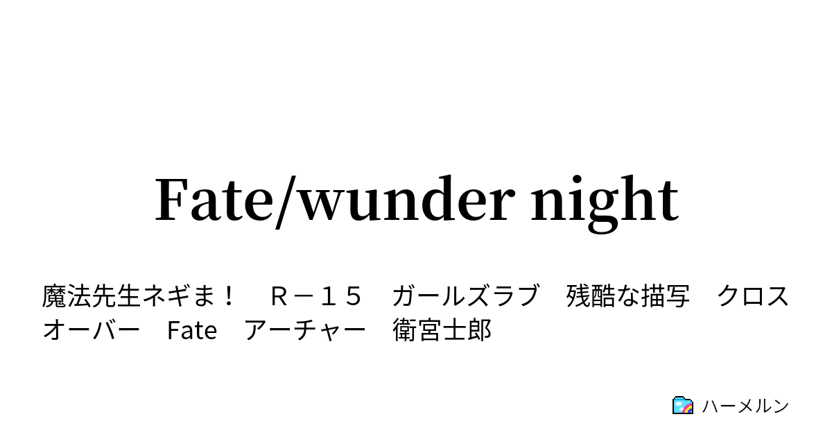 Fate Wunder Night ハーメルン