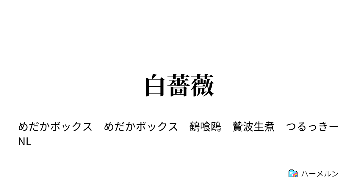 白薔薇 白薔薇 ハーメルン