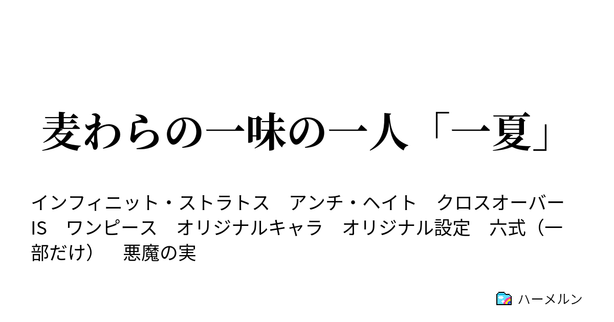 麦わらの一味の一人 一夏 ハーメルン