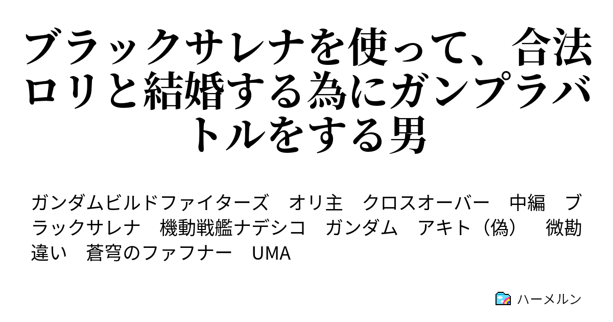 ブラックサレナを使って 合法ロリと結婚する為にガンプラバトルをする男 ナデシコと種デスと製作秘話 ハーメルン