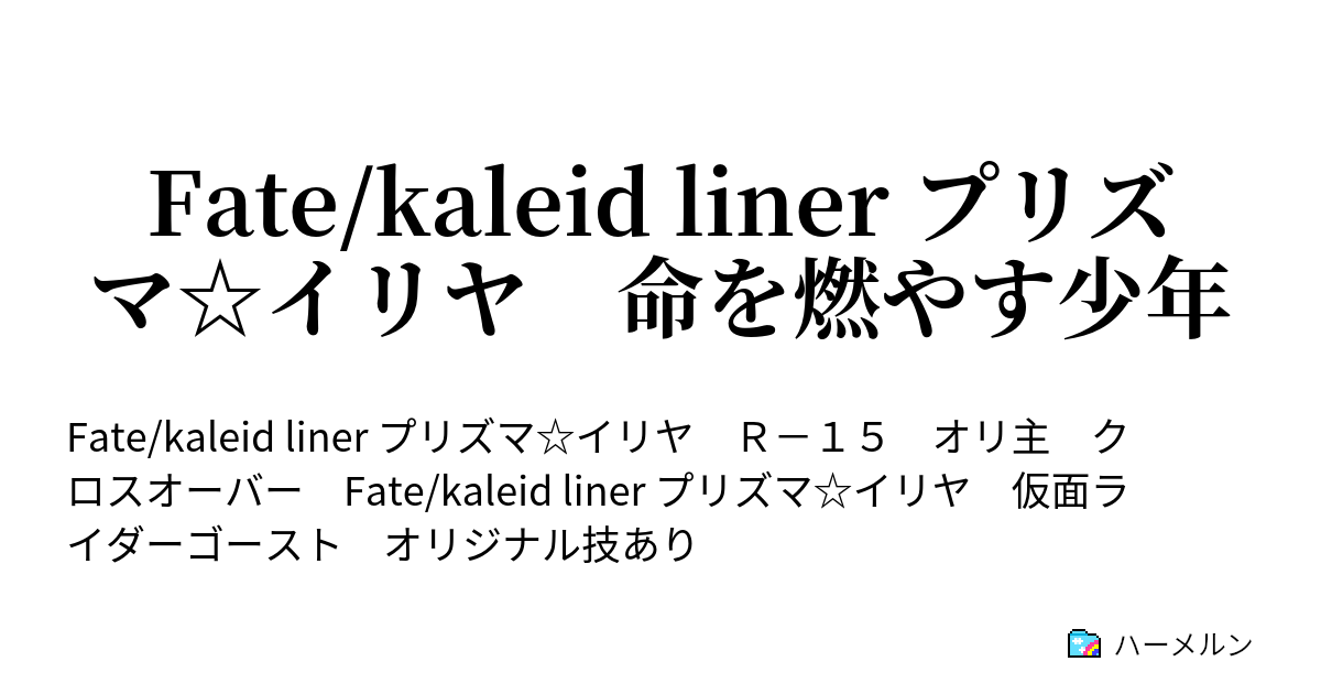 Fate Kaleid Liner プリズマ イリヤ 命を燃やす少年 ハーメルン