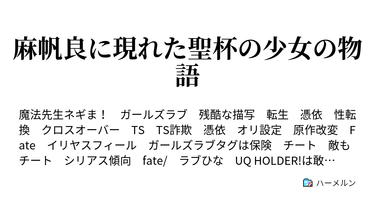 麻帆良に現れた聖杯の少女の物語 サーヴァントステータスその1 他 アミュレットの設定など ハーメルン