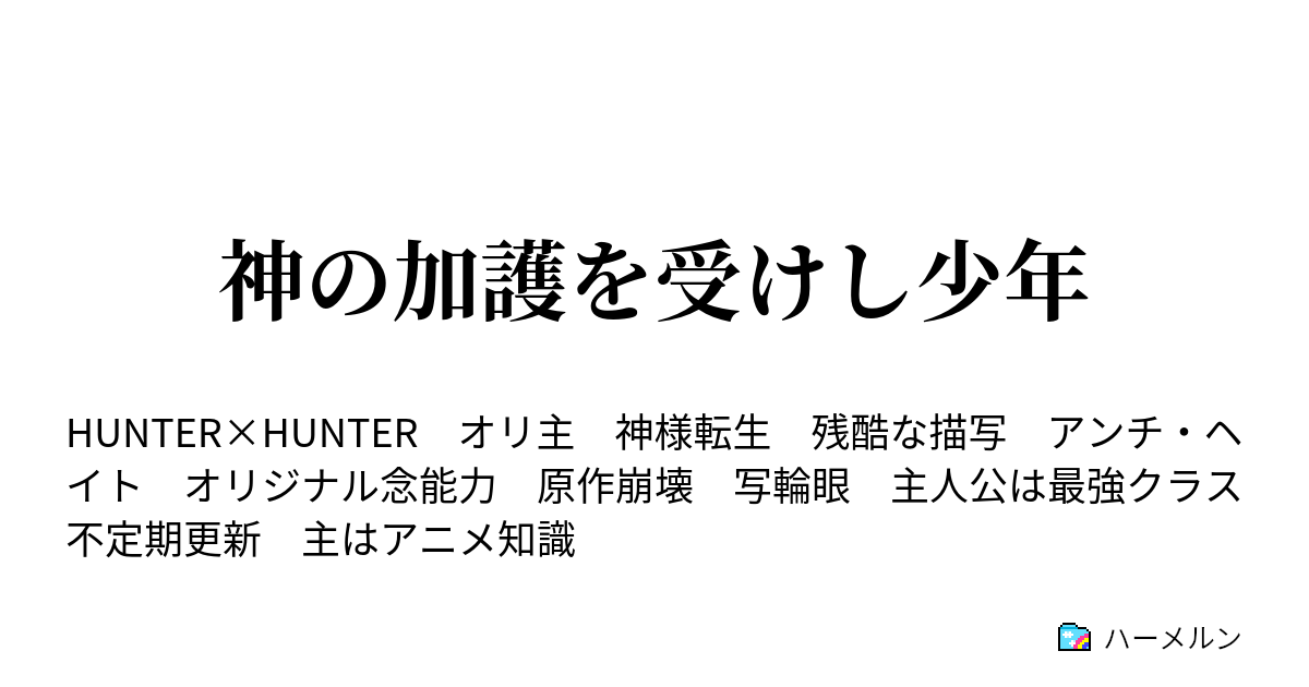 神の加護を受けし少年 神様 転生 ハーメルン